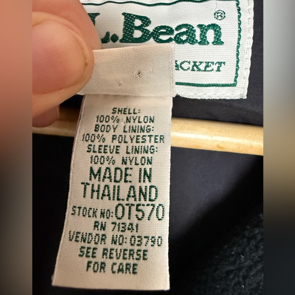 L.L. Bean‎ Vintage Women’s Three Season Fleece Lined Nylon Jacket Black Medium - Picture 5 of 8